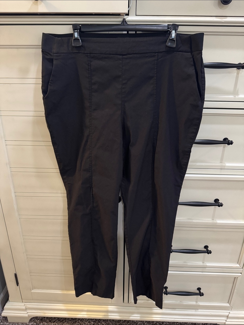Women's Black Dress Pants — Slim Ponte Stretch